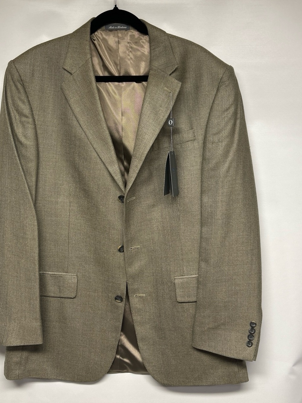 Oscar de la Renta Tan Herringbone Sport Coat